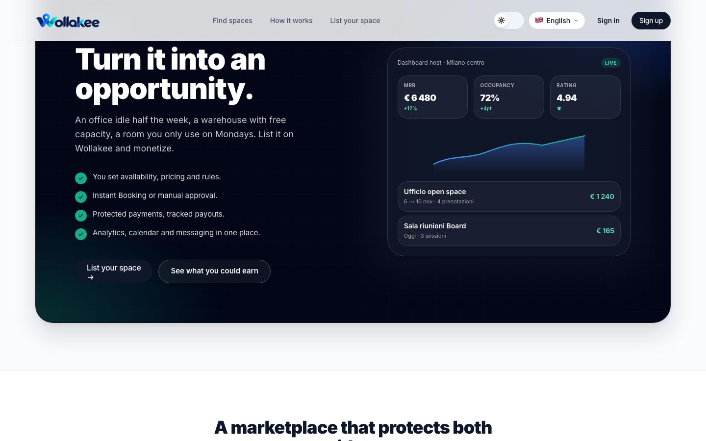 Wollakee — Tools for space owners